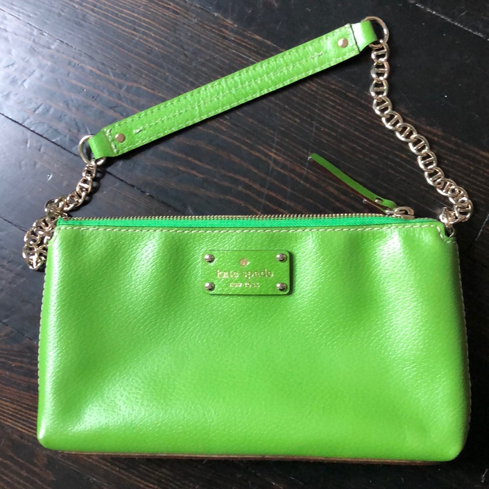 Green Kate Spade Leather Shoulder Bag